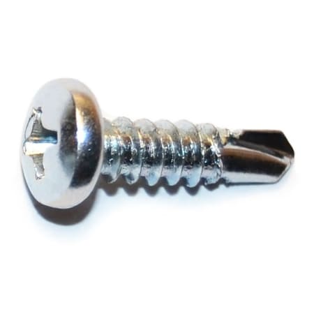 Midwest Fastener Self-Drilling Screw, #8 x 5/8 in, Zinc Plated Steel Pan Head Phillips Drive, 100 PK 50869